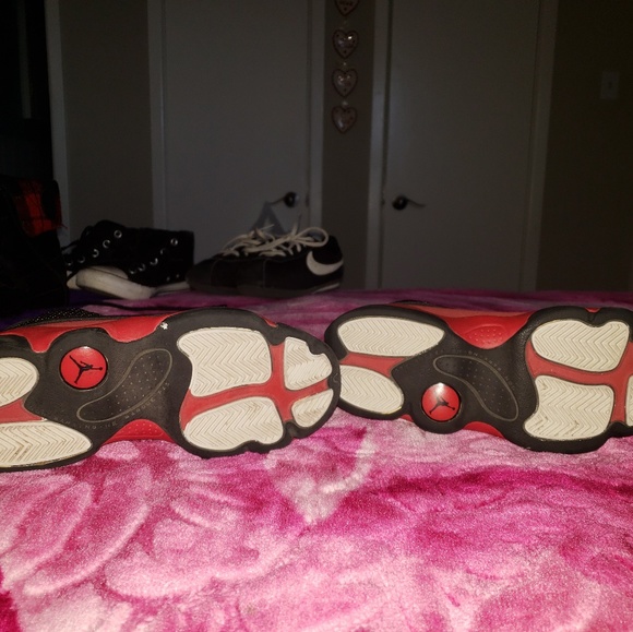 Red and black Jordans size 2 - Picture 4 of 4